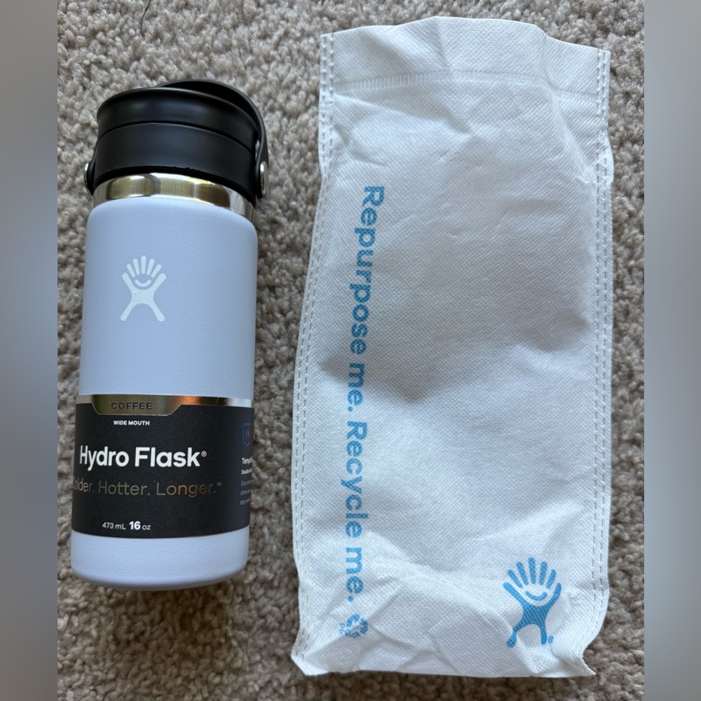 BRAND NEW Hydroflask 16 oz Wide Mouth with Flex-Sip Lid Waterbottle
